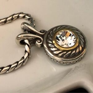 BRIGHTON "Heiress" Crystal, Silver, and Gold Pendant Necklace
